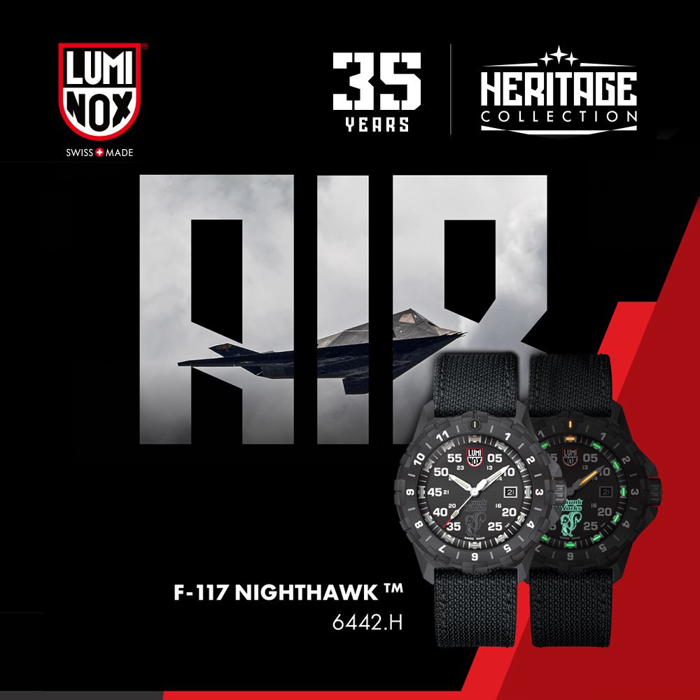 LUMINOX 雷明時 Heritage F-117 NIGHTHAWK x Skunk Works聯名紀念錶 (6442H-SET)