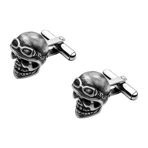 BOMBERG【炸彈錶】 Skully rider - cufflinks 骷髏騎士袖扣SKR-CFLK-SS.6