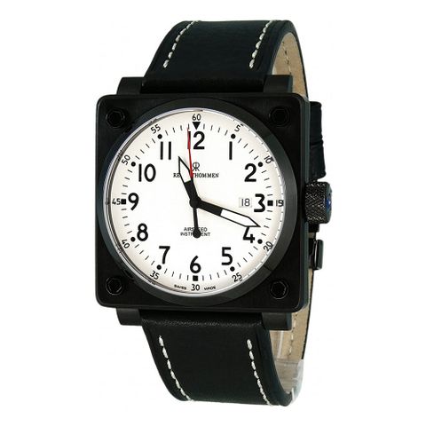 REVUE THOMMEN 梭曼錶 Instrument系列 自動機械腕錶 白面x方框/44x44mm (16576.2573)