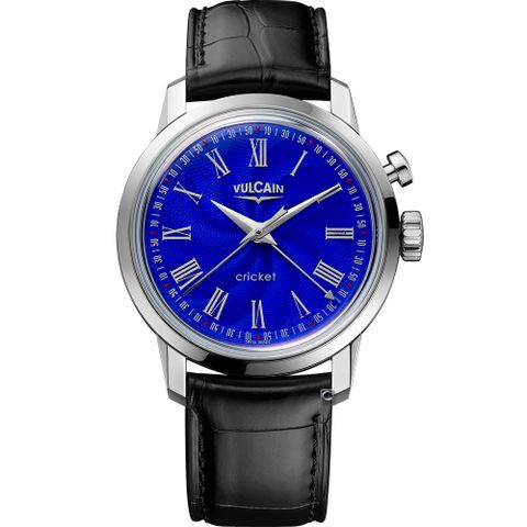 VULCAIN 窩路堅 總統系列 藍色大明火琺瑯鬧鈴限量腕錶-100153F38.BAL201 中國藍