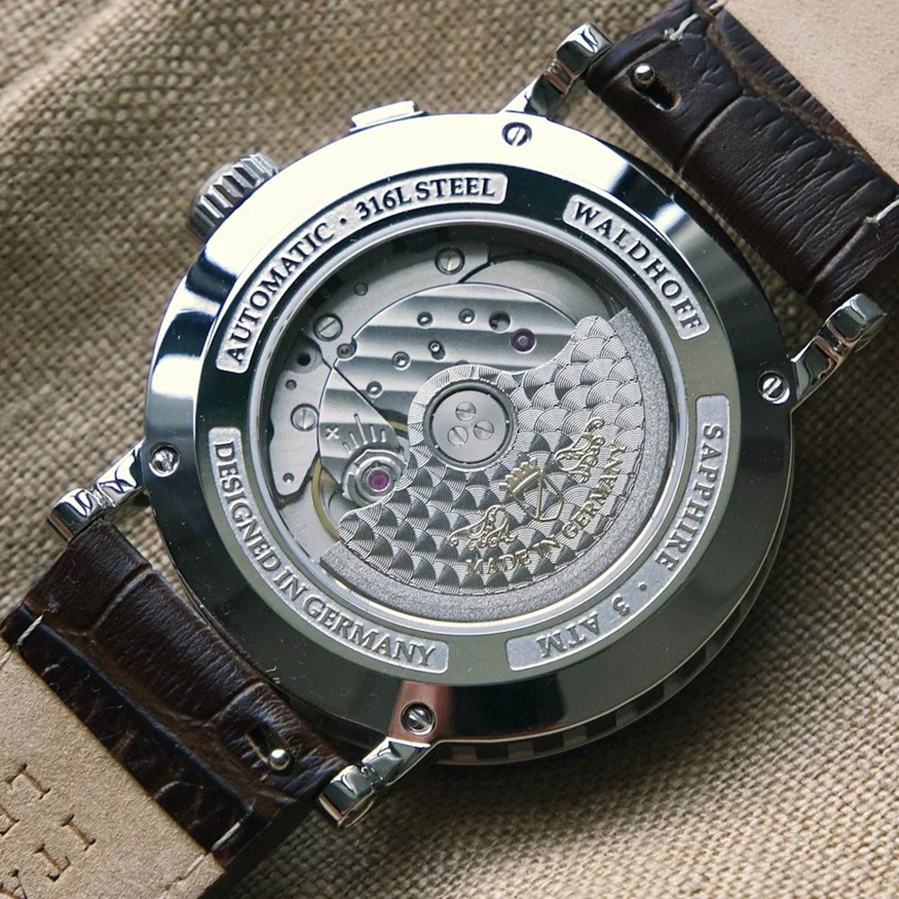 WALDHOFF 沃德弗 【德國】MW-16-B 寰宇多動能曜石黑 Multimatic II Obsidian Black 41mm 自動上鍊男/女錶