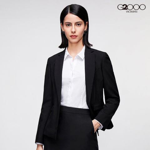 G2000時尚單顆釦標準領商務西裝外套-黑色