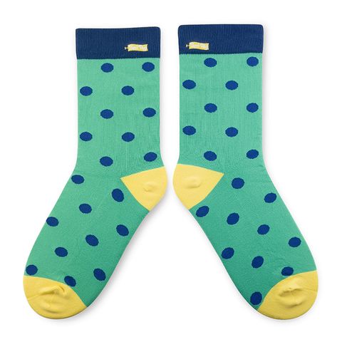 Best Tag 大圓點圖案襪 綠/藍 25-28cm
