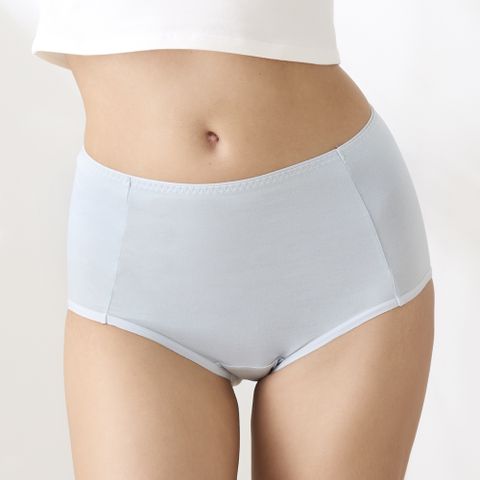 【WACOAL華歌爾】健康內褲-EcoVero™生態環保纖維 M-3L中高腰三角褲(煙綠灰)-NSC055F5