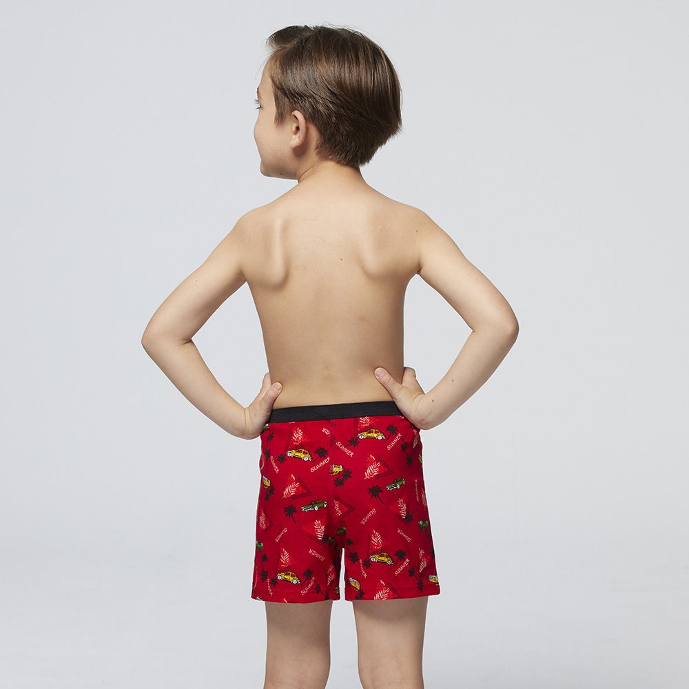 Mr. DADADO 【Mr.DADADO】暢遊一夏 110-130男童內褲(紅) 品牌推薦-舒適寬鬆-GCQ331RS