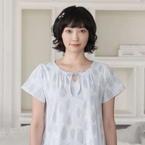 華歌爾睡衣-仕女系列 M-L針織印花無開襟褲裝(小象灰)-LWZ86051FP
