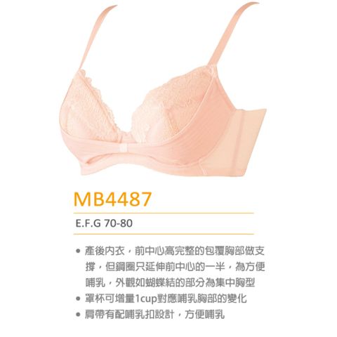 Wacoal 華歌爾 【寶貝媽咪】產後商品 D-G罩杯產後(粉)-MB4487SP