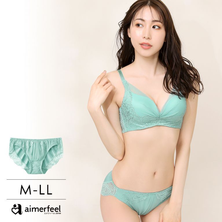  aimerfeel-蕾絲拉提三角內褲-綠松藍-671321-TB