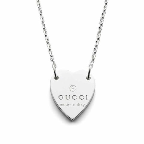 GUCCI 古馳 心型系列 愛心造型 純銀項鍊 925純銀
