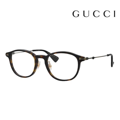 GUCCI 古馳 光學鏡框 GG1471OJ 002 48mm 橢圓形鏡框 膠框眼鏡 琥珀/青銅色框