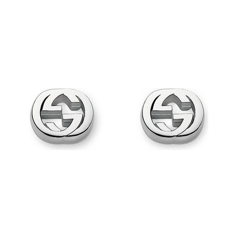 GUCCI Interlocking G 耳環 925純銀 古馳