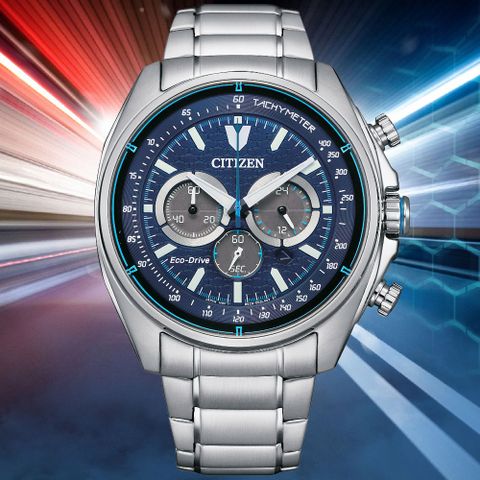 CITIZEN星辰 Chronograph系列 光動能 經典計時腕錶 44.75mm/CA4560-81L