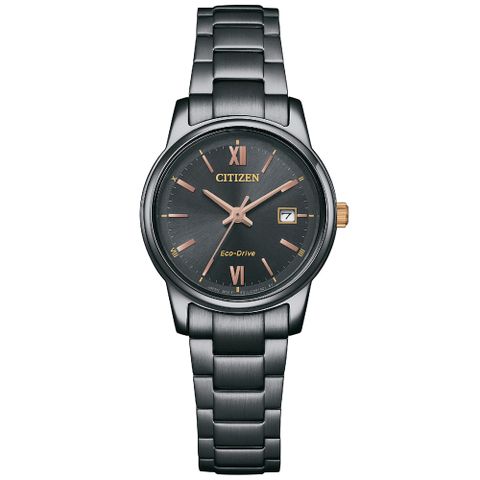 CITIZEN星辰 PAIR系列 光動能時尚腕錶 27.5mm/EW2316-79E