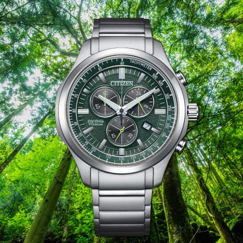 CITIZEN 星辰 GENT’S系列 光動能 鈦金屬計時腕錶(AT2530-85X)/43mm