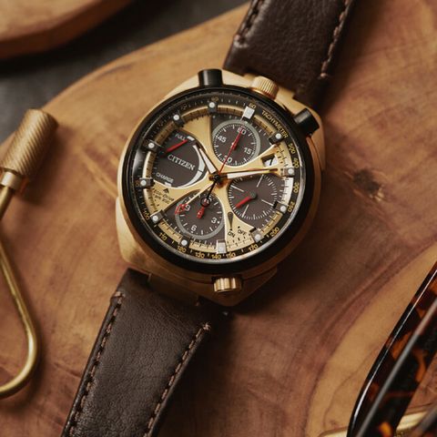 CITIZEN 星辰 PROMASTER系列 Tsuno Chrono 50週年限定 牛頭錶 光動能計時腕錶-AV0072-01X