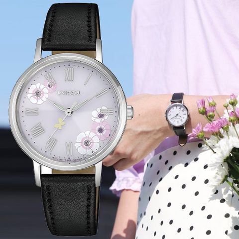 CITIZEN星辰 Wicca 少女系列 太陽能 花樣時尚腕錶 30.2mm / KP5-115-12