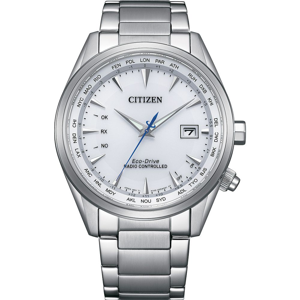 CITIZEN 星辰   GENTS 萬年曆 Eco-Drive光動能電波腕錶-43mm CB0270-87A