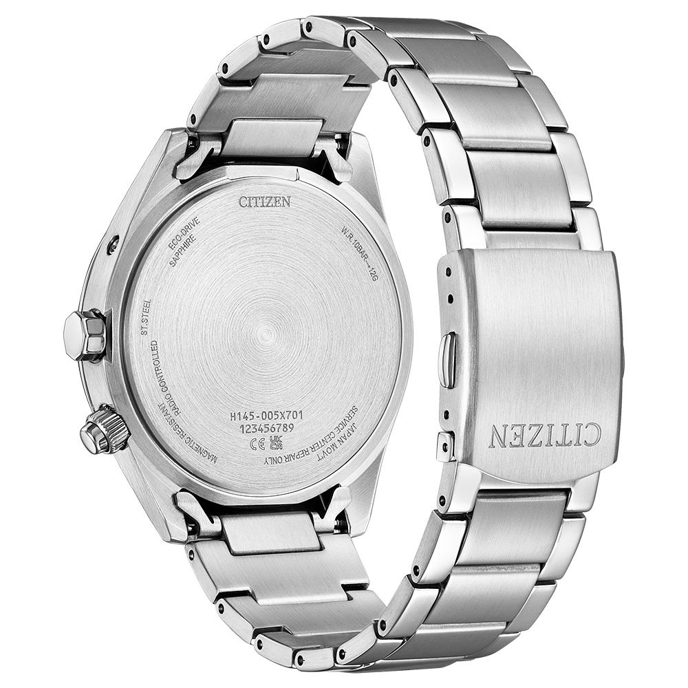 CITIZEN 星辰   GENTS 萬年曆 Eco-Drive光動能電波腕錶-43mm CB0270-87A