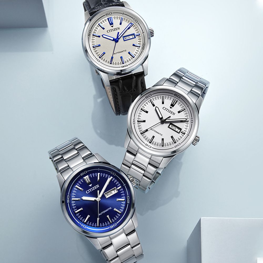 CITIZEN 星辰 Mechanical 日期顯示 經典機械腕錶 七夕 情人節 禮物 送禮 推薦 NH8400-87A