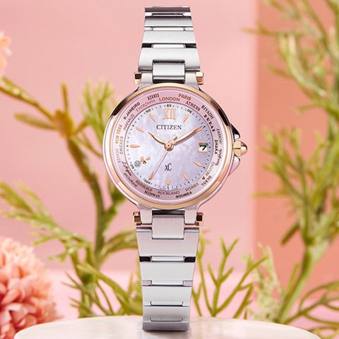 CITIZEN星辰 xC系列 心蕊 光動能電波腕錶 29mm / EC1011-62W