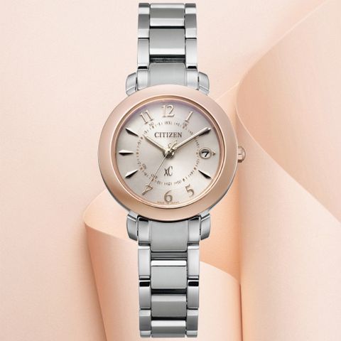 CITIZEN星辰 xC系列 光動能電波鈦金屬腕錶 27mm/ES9446-54W
