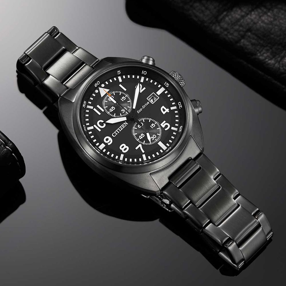 CITIZEN 星辰 Chronograph 光動能計時腕錶 禮物 推薦 CA7047-86E