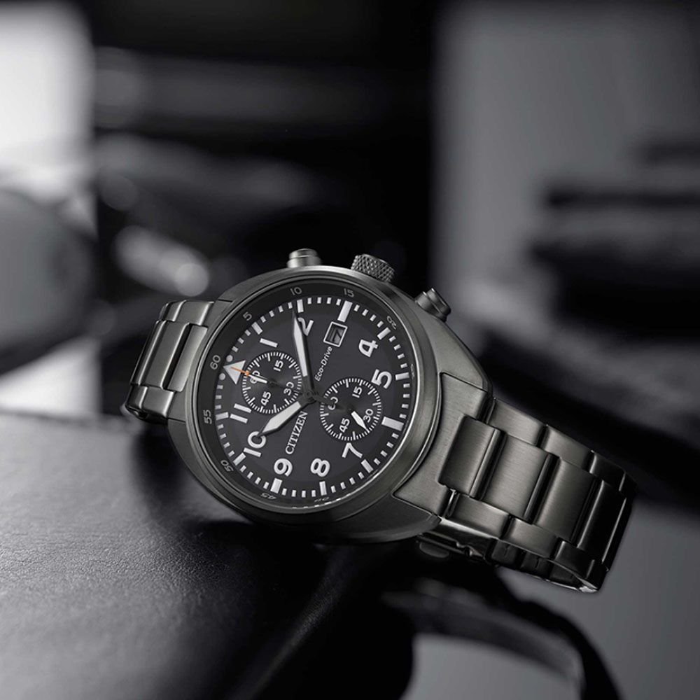CITIZEN 星辰 Chronograph 光動能計時腕錶 禮物 推薦 CA7047-86E