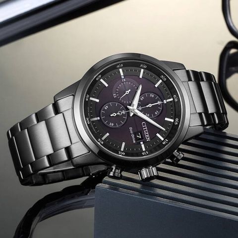 CITIZEN 星辰 Chronograph 光動能簡約計時腕錶 新年 送禮 推薦 CA0615-59E