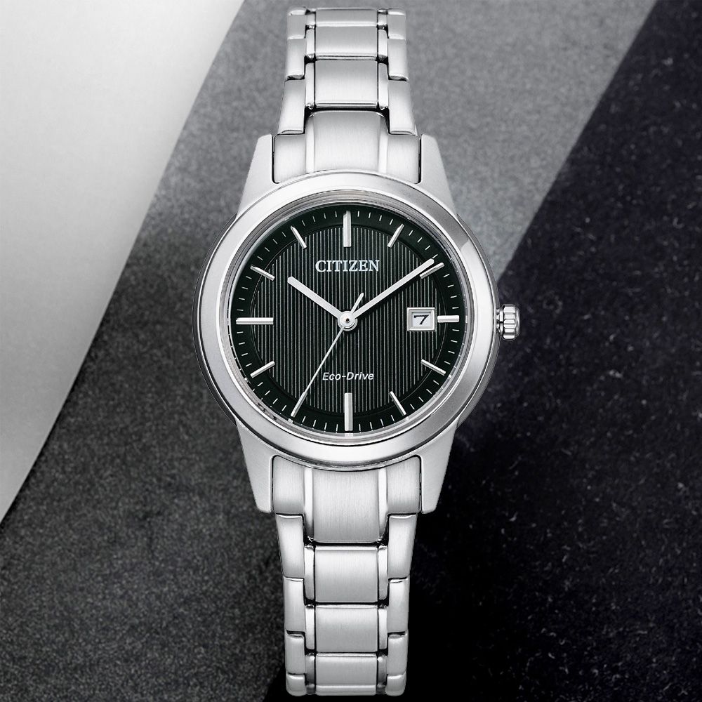 CITIZEN 星辰 PAIR 光動能簡約腕錶-黑 618 年中慶 禮物 29.4mm/FE1081-67E