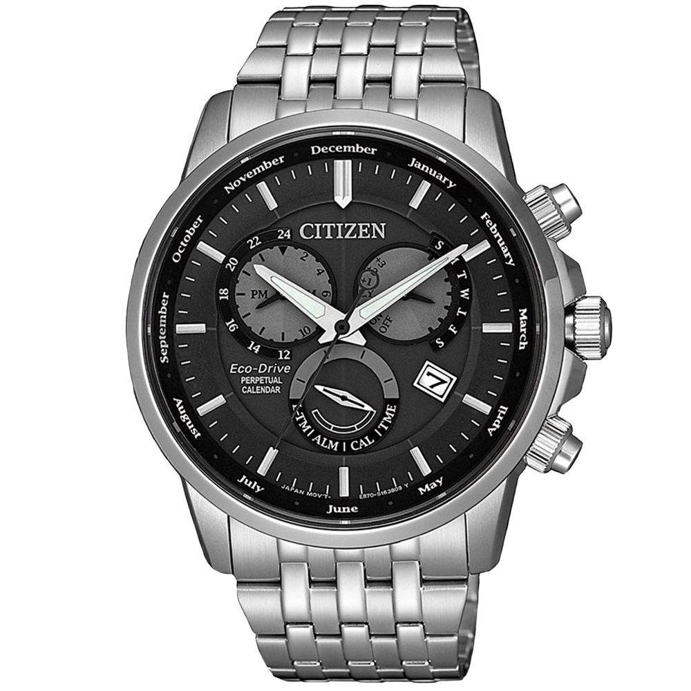 CITIZEN 星辰 GENTS 光動能都會時尚三眼腕錶 禮物推薦 送禮首選 BL8150-86H