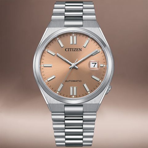 CITIZEN星辰 Mechanical系列 PANTONE限定 時尚機械腕錶-暖柔沙 40mm / NJ0158-89Y