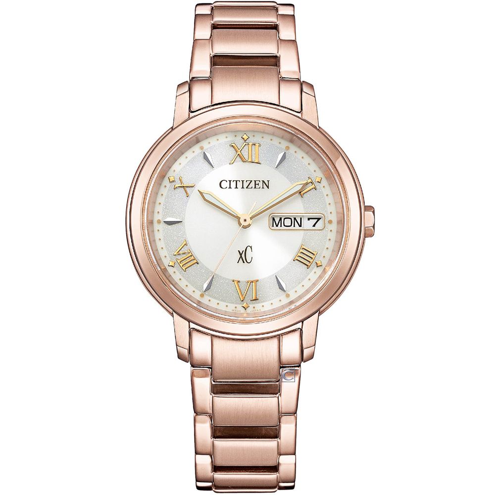 CITIZEN 星辰   XC 亞洲限定 光動能 羅馬刻度女錶-EW2426-62A