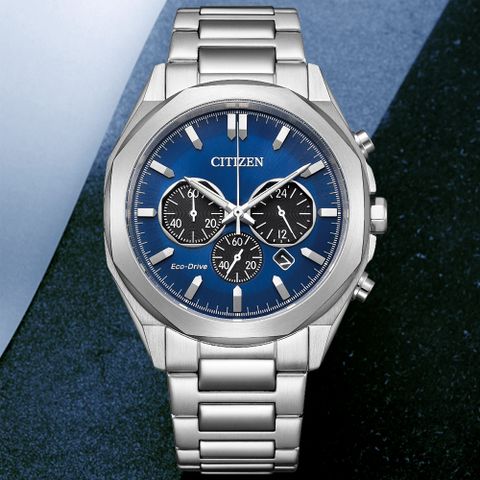 CITIZEN星辰 Chronograph系列 光動能 時尚計時腕錶 41mm/CA4590-81L