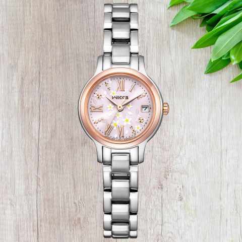 CITIZEN星辰 Wicca 公主系列 太陽能 花樣時尚腕錶 24mm / KH4-939-93