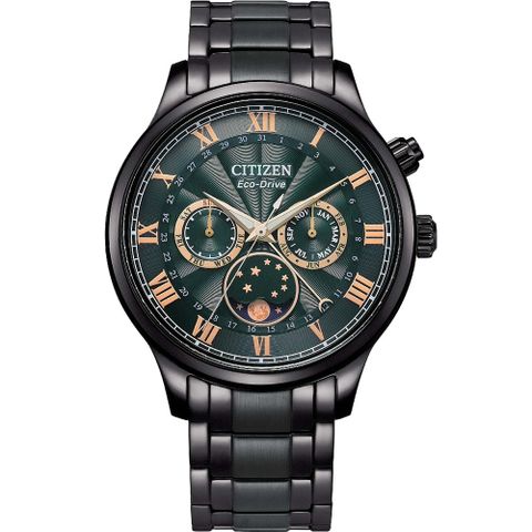 CITIZEN 星辰 Eco-Drive 疾速領先者大錶面腕錶AP1055-87X-綠