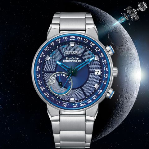 CITIZEN 星辰 GENT'S GPS衛星對時光動能手錶-44mm CC3030-53L