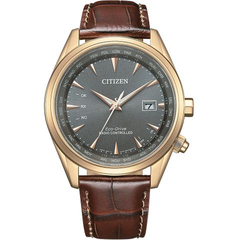 CITIZEN 星辰 亞洲限定 光動能電波萬年曆手錶 CB0273-11H