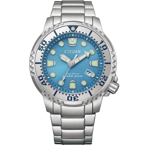 ★享指定專櫃售後服務★CITIZEN 星辰 PROMASTER MARINE冰川藍光動能200米潛水錶BN0165-55L