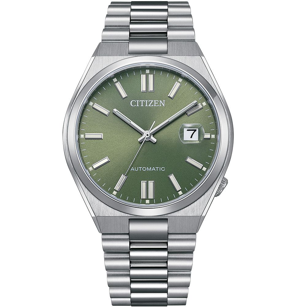 CITIZEN 星辰 X PANTONE Nowstalgia 亞洲限定 情人節推薦款 沉穩綠 經典機械錶 NJ0158-89Z