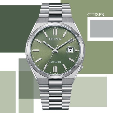 CITIZEN 星辰 Mechanical x PANTONE限定 情人節色彩密語 新色調機械錶-沉穩綠40mm NJ0158-89Z