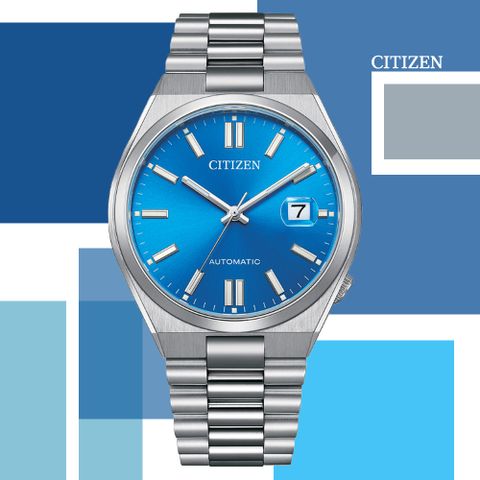 CITIZEN 星辰 Mechanical x PANTONE限定 情人節色彩密語 新色調機械錶-炫光藍40mm NJ0158-89L 防水50米