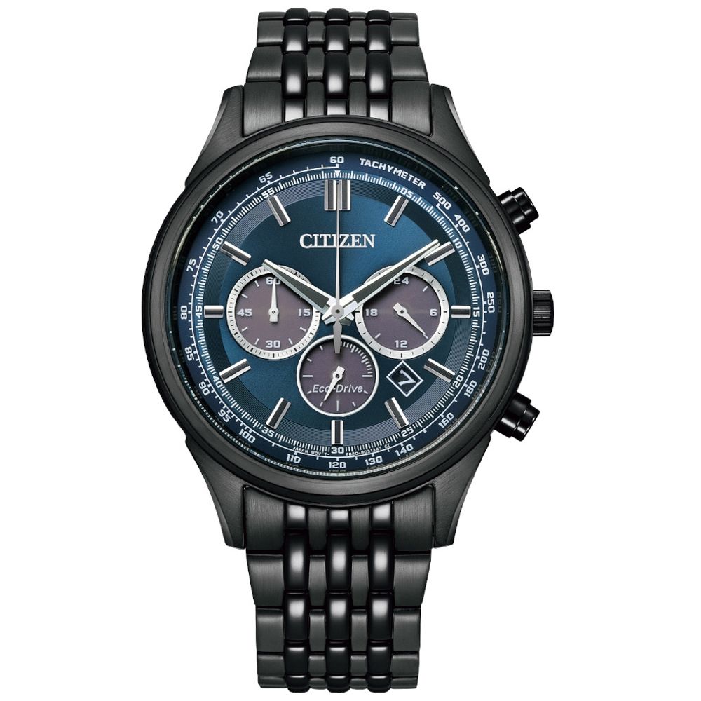 CITIZEN 星辰  聚焦時刻三眼計時光動能腕錶CA4418-82L