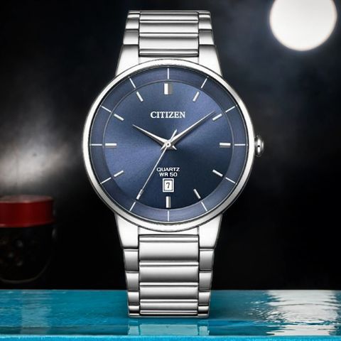 CITIZEN 星辰 紳士日期手錶-40mm BI5120-51L