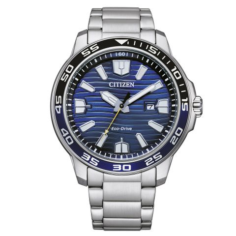 CITIZEN 星辰 Eco-Drive光動能潮流鋼帶錶 AW1525-81L