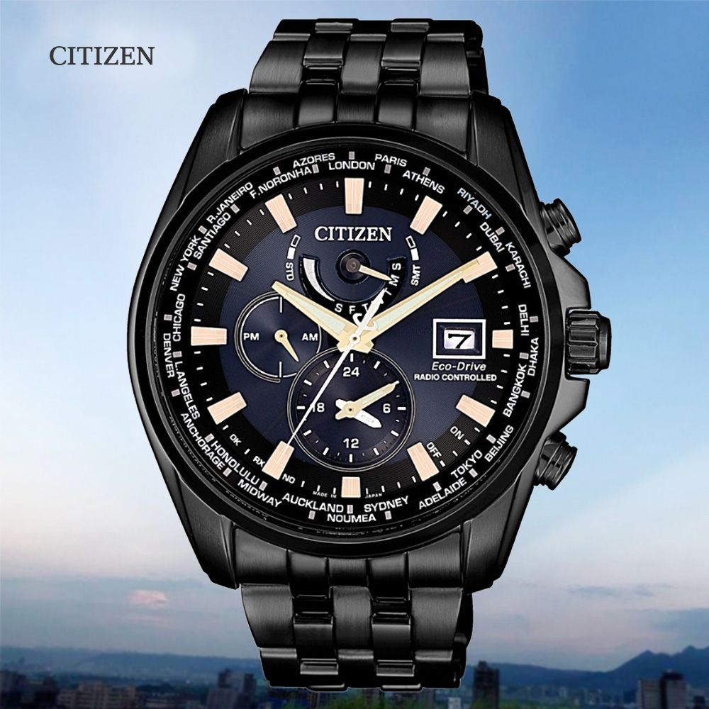 CITIZEN 星辰   GENTS亞洲限定 光動能 電波對時 紳士腕錶-44mm (AT9039-51L 防水200米)