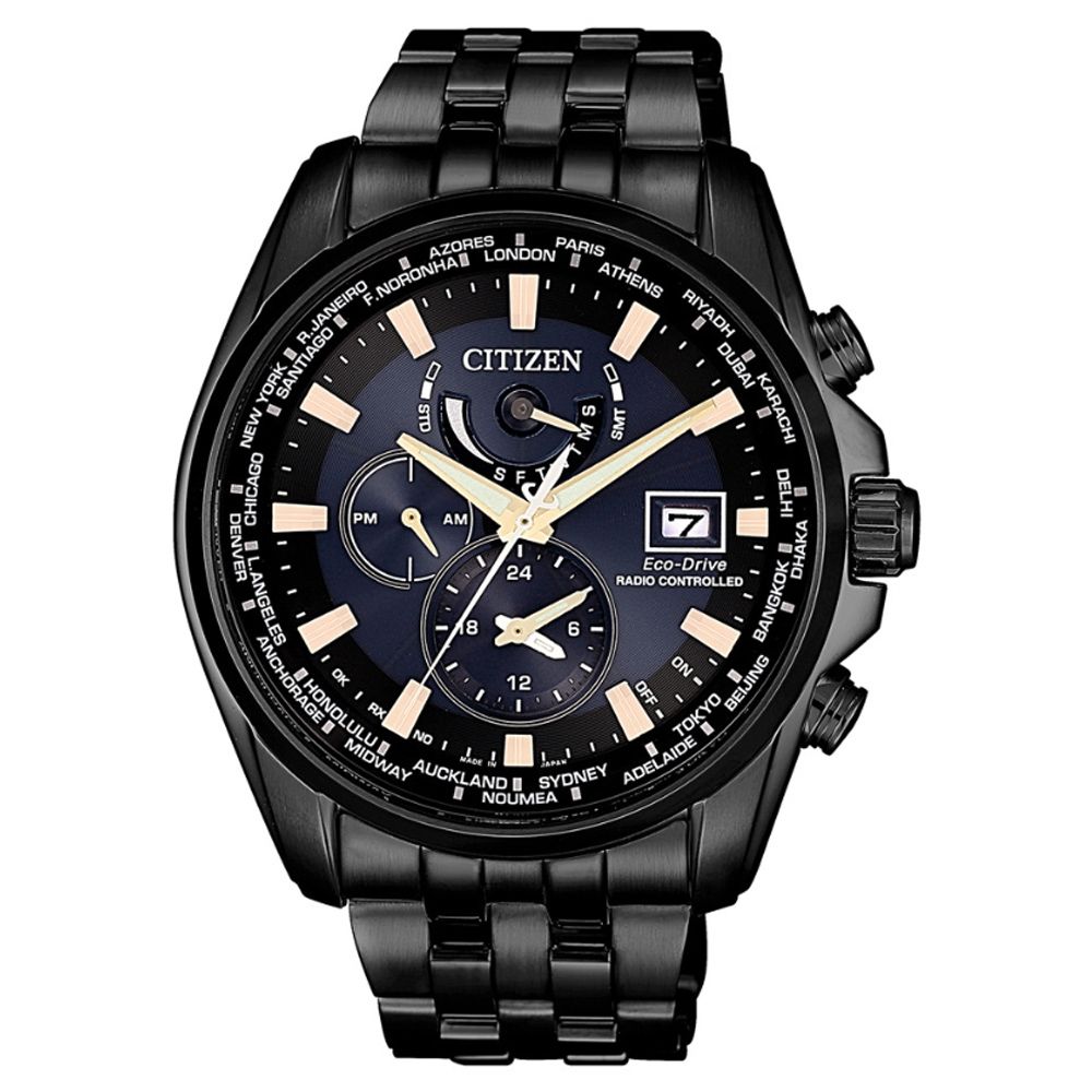 CITIZEN 星辰   GENTS亞洲限定 光動能 電波對時 紳士腕錶-44mm (AT9039-51L 防水200米)