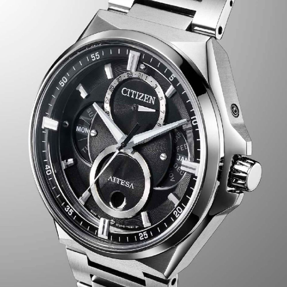 CITIZEN 星辰   GENTS 光動能 鈦金屬 月相潮男腕錶-銀色42mm (BU0060-68E 防水100米)