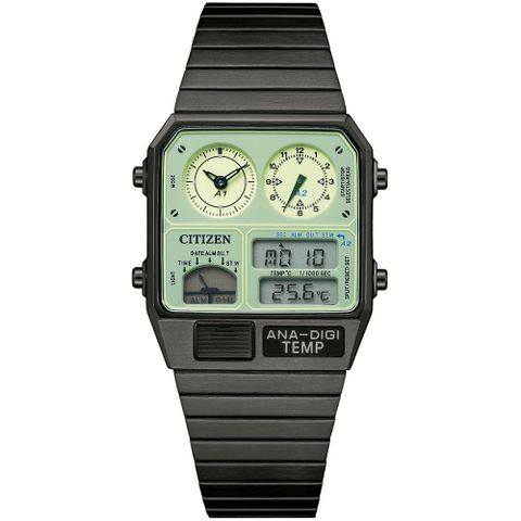 CITIZEN 星辰 夜光型者雙顯電子錶/32.5X40.6mm/JG2147-85X