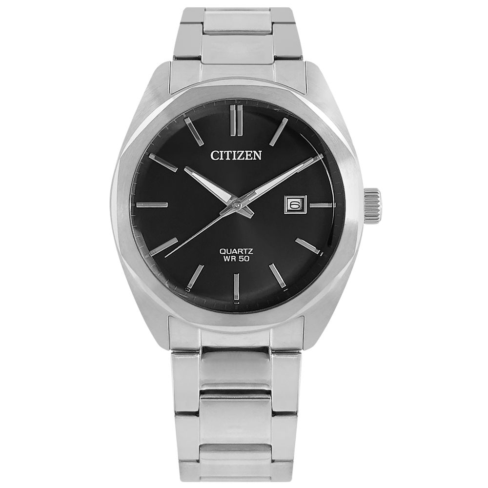 CITIZEN 星辰  表 / BI5110-54E / 礦石強化玻璃 日本機芯 日期 不鏽鋼手錶 黑色 41mm