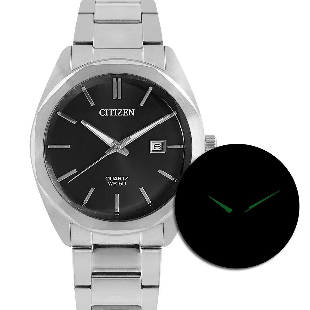 CITIZEN 星辰  表 / BI5110-54E / 礦石強化玻璃 日本機芯 日期 不鏽鋼手錶 黑色 41mm